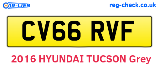 CV66RVF are the vehicle registration plates.