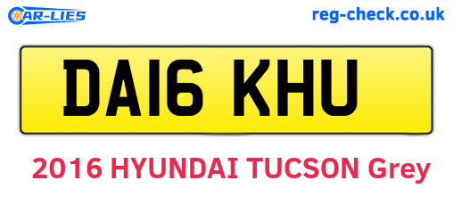 DA16KHU are the vehicle registration plates.
