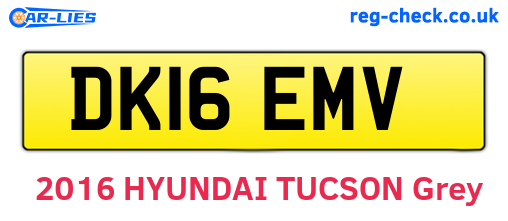 DK16EMV are the vehicle registration plates.