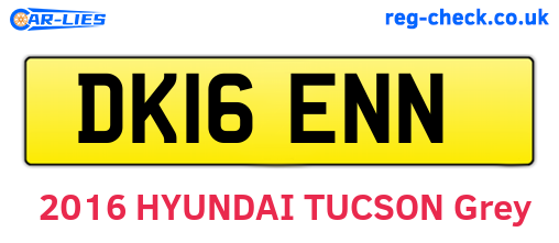 DK16ENN are the vehicle registration plates.