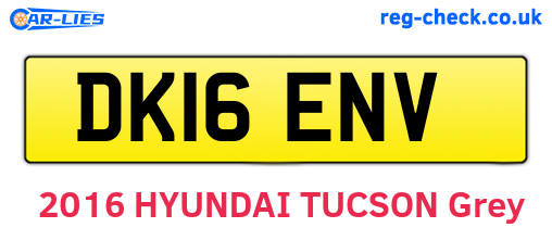 DK16ENV are the vehicle registration plates.