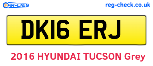 DK16ERJ are the vehicle registration plates.