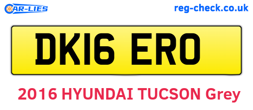 DK16ERO are the vehicle registration plates.