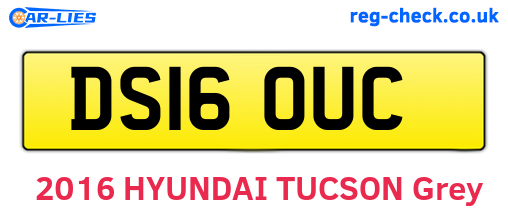 DS16OUC are the vehicle registration plates.