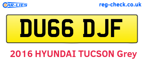 DU66DJF are the vehicle registration plates.
