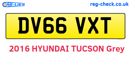 DV66VXT are the vehicle registration plates.