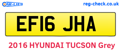 EF16JHA are the vehicle registration plates.