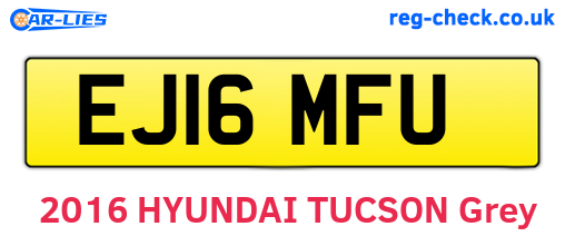 EJ16MFU are the vehicle registration plates.