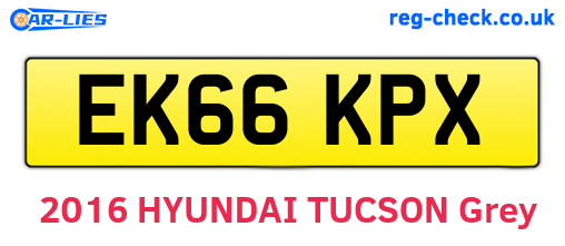 EK66KPX are the vehicle registration plates.