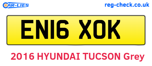 EN16XOK are the vehicle registration plates.