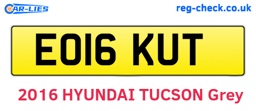 EO16KUT are the vehicle registration plates.
