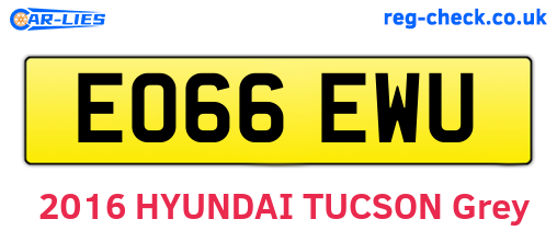 EO66EWU are the vehicle registration plates.