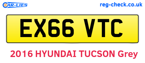 EX66VTC are the vehicle registration plates.
