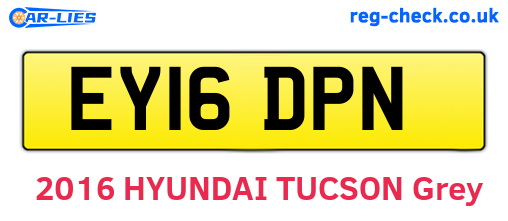 EY16DPN are the vehicle registration plates.