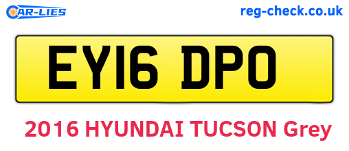 EY16DPO are the vehicle registration plates.