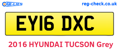 EY16DXC are the vehicle registration plates.