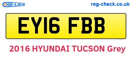 EY16FBB are the vehicle registration plates.