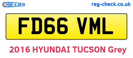 FD66VML are the vehicle registration plates.