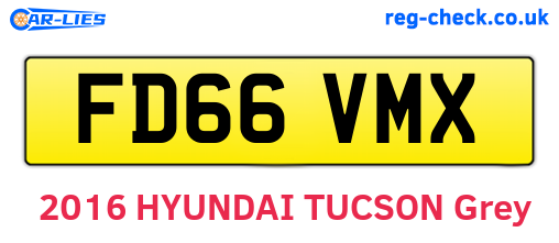 FD66VMX are the vehicle registration plates.