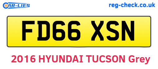 FD66XSN are the vehicle registration plates.