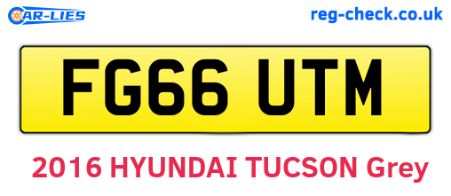 FG66UTM are the vehicle registration plates.