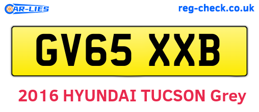 GV65XXB are the vehicle registration plates.