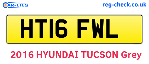 HT16FWL are the vehicle registration plates.