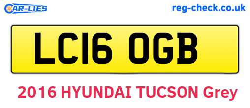 LC16OGB are the vehicle registration plates.