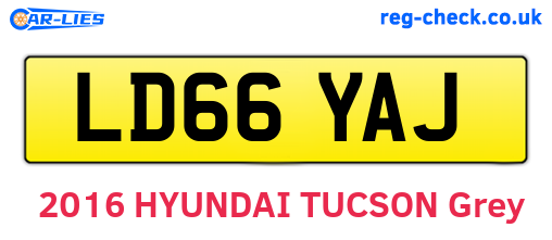 LD66YAJ are the vehicle registration plates.