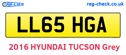 LL65HGA are the vehicle registration plates.