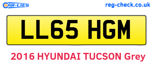 LL65HGM are the vehicle registration plates.
