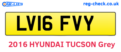 LV16FVY are the vehicle registration plates.