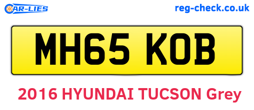 MH65KOB are the vehicle registration plates.