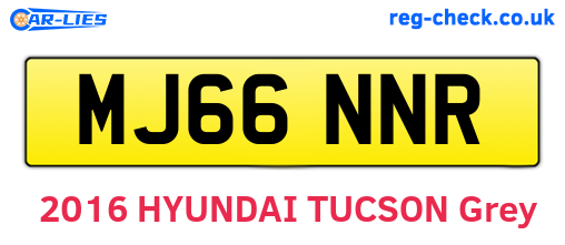 MJ66NNR are the vehicle registration plates.