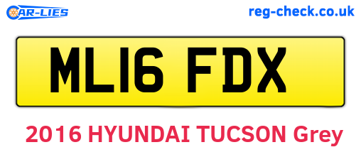 ML16FDX are the vehicle registration plates.