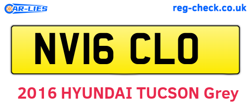 NV16CLO are the vehicle registration plates.