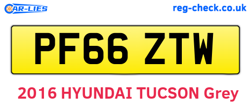 PF66ZTW are the vehicle registration plates.