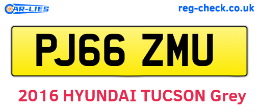 PJ66ZMU are the vehicle registration plates.
