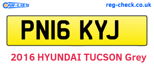 PN16KYJ are the vehicle registration plates.