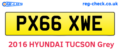 PX66XWE are the vehicle registration plates.