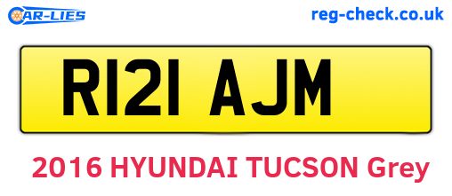 R121AJM are the vehicle registration plates.