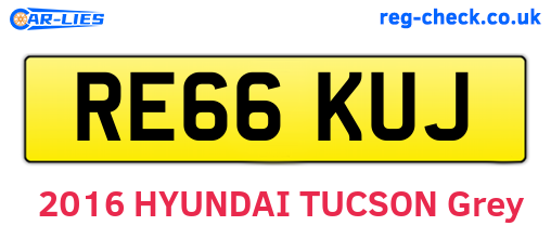 RE66KUJ are the vehicle registration plates.