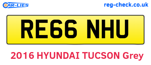 RE66NHU are the vehicle registration plates.
