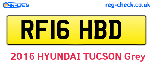 RF16HBD are the vehicle registration plates.