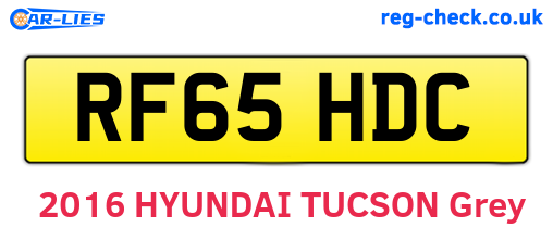 RF65HDC are the vehicle registration plates.