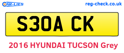 S30ACK are the vehicle registration plates.