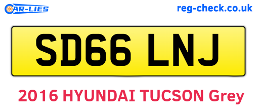 SD66LNJ are the vehicle registration plates.