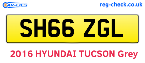 SH66ZGL are the vehicle registration plates.