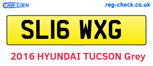 SL16WXG are the vehicle registration plates.