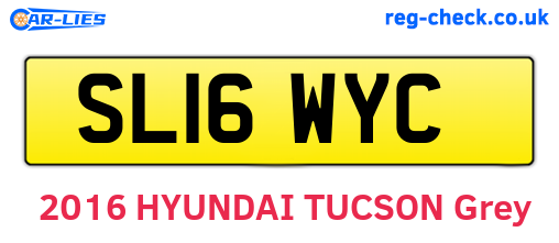 SL16WYC are the vehicle registration plates.